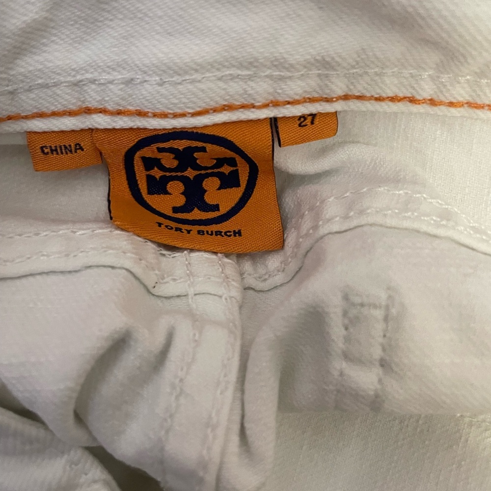 Tory Burch White Jeans Classic Tory Boot - Picture 11 of 13